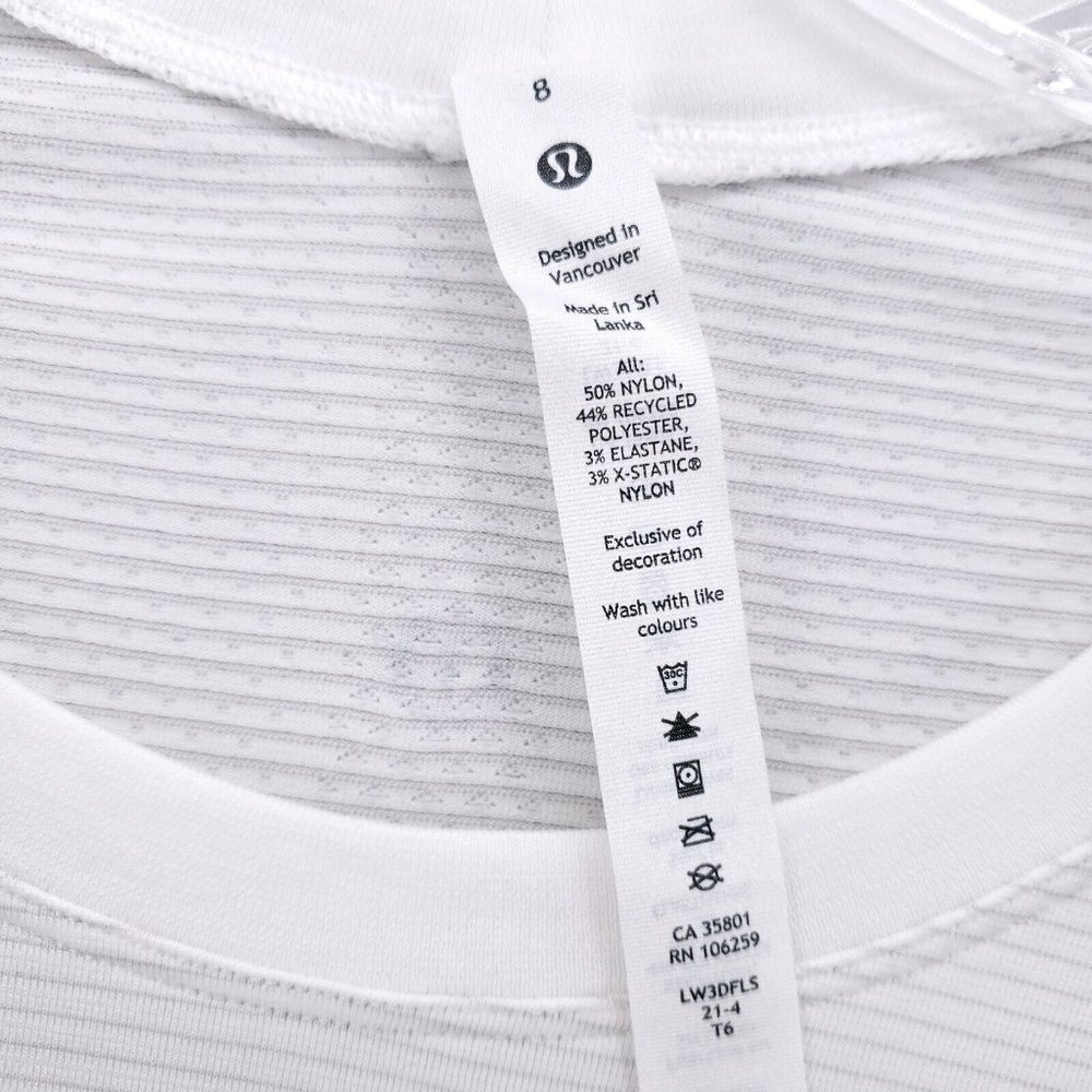 Nwt Lululemon White Swiftly Tech Long Sleeve Shir… - image 8